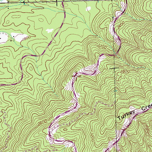 Topographic Map of Turkey Creek Valley Observation Site, TN