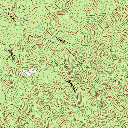 Topographic Map of Mule Pen Gap, TN