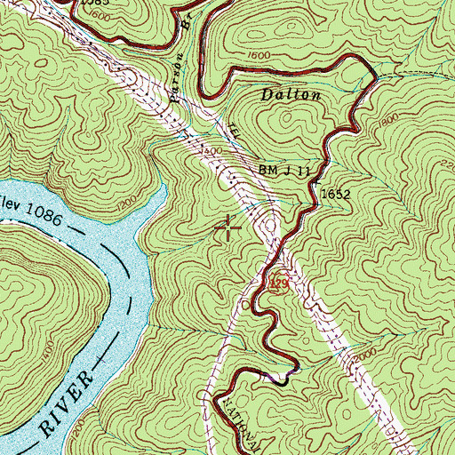 Topographic Map of Parson Branch, TN