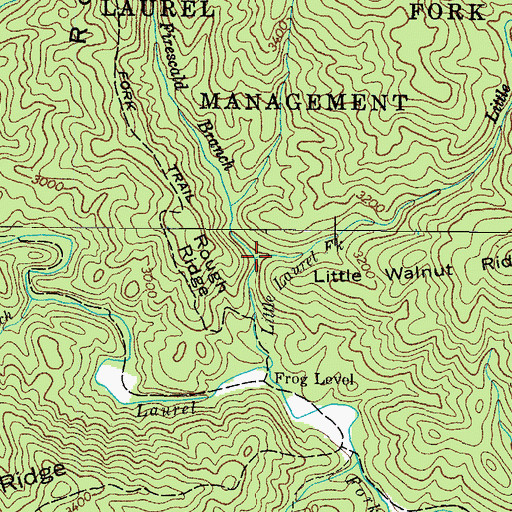Topographic Map of Firescald Branch, TN