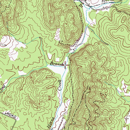 Topographic Map of Muddy Ford Branch, TN