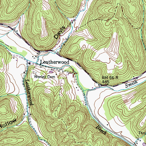 Topographic Map of Barnes Graves, TN