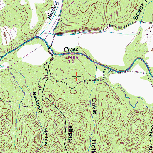 Topographic Map of Old Cemetery, TN