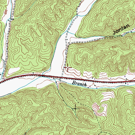 Topographic Map of Rose Cemetery, TN