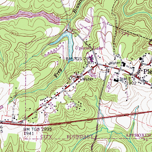 Topographic Map of Uplands General Hospital (historical), TN