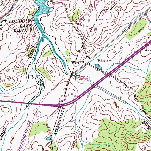 Topographic Map of Dunlap Hollow Creek, TN