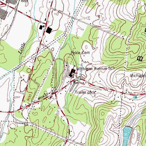 Topographic Map of Students Home Academy (historical), TN