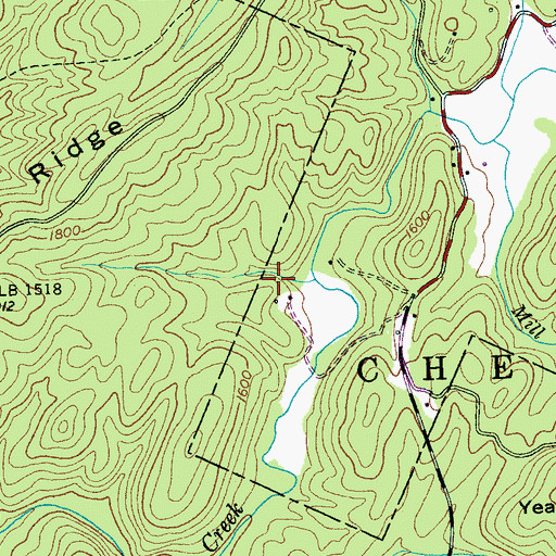 Topographic Map of Brannon Prospect, TN