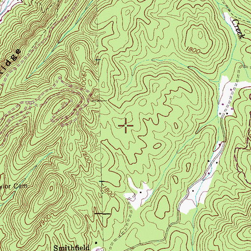 Topographic Map of Lower Magill Prospect, TN