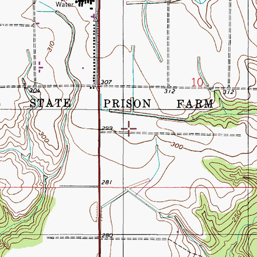 Topographic Map of Atmore State Prison Farm, AL