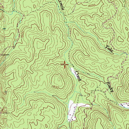 Topographic Map of Round Top North Workings, TN