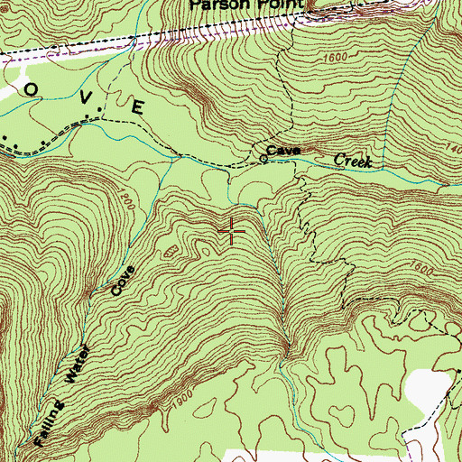 Topographic Map of Clouse Hill Mines, TN