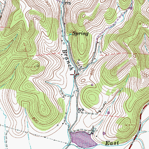 Topographic Map of Henpeck Mill (historical), TN