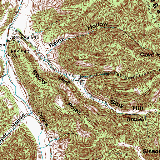 Topographic Map of Rocky Point (historical), TN