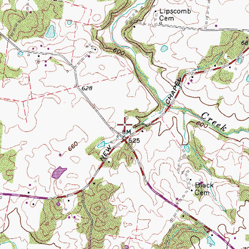 Topographic Map of Murphey Cemetery, TN