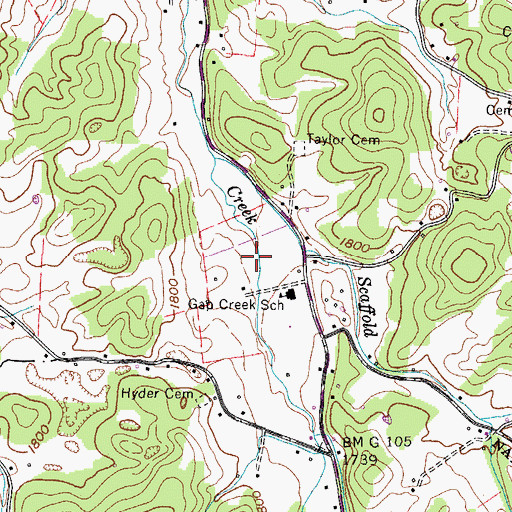 Topographic Map of Talbots Mill (historical), TN