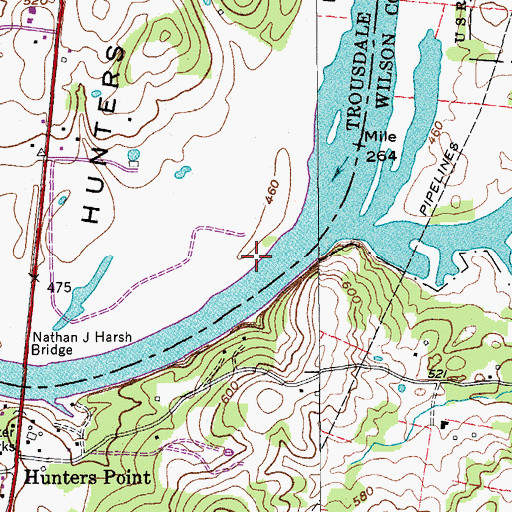 Topographic Map of Island Ford (historical), TN