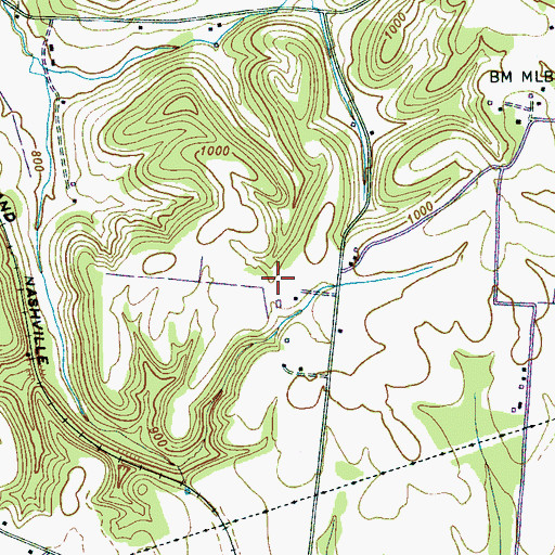 Topographic Map of Jean Cemetery, TN
