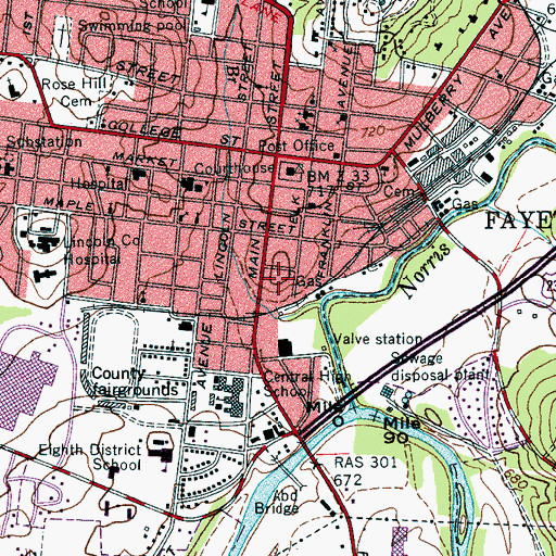 Topographic Map of Norris Cemetery, TN