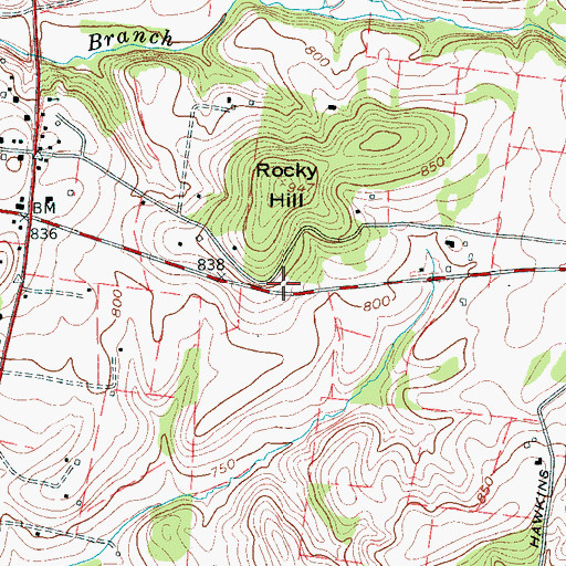 Topographic Map of Flemingsburg (historical), TN