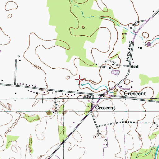 Topographic Map of Harrison Cemetery, TN