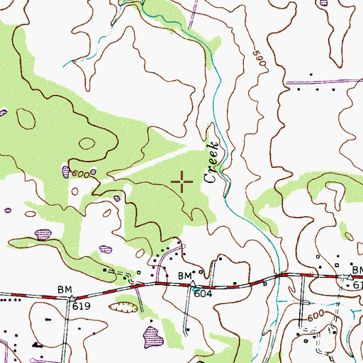 Topographic Map of Harp Cemetery, TN