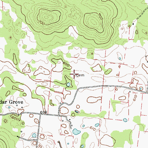 Topographic Map of Haynes Cemetery, TN