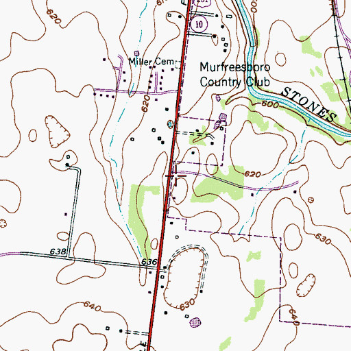 Topographic Map of Liddon Cemetery, TN