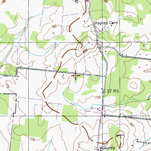 Topographic Map of Sudberry Cemetery, TN