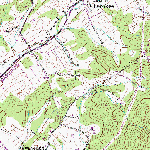 Topographic Map of District 4 (historical), TN