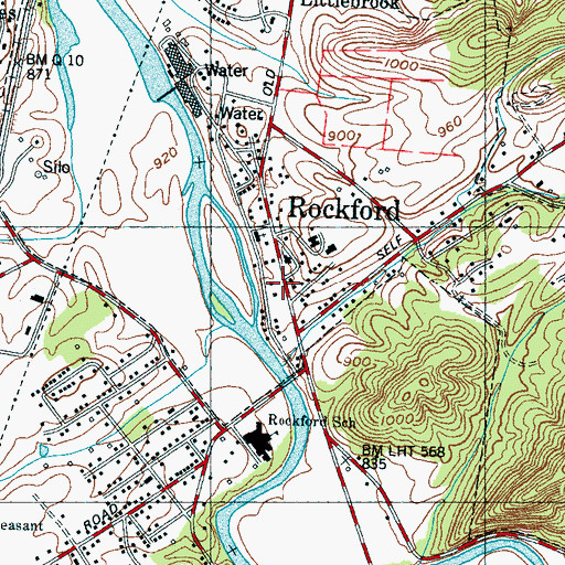 Topographic Map of McCullocks Fort (historical), TN