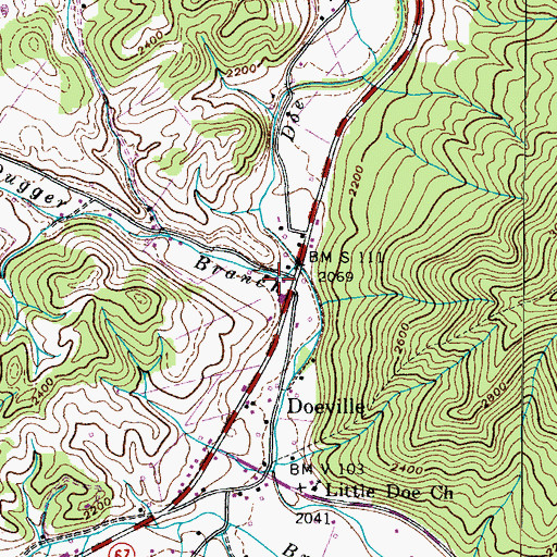 Topographic Map of Dugger Hollow, TN