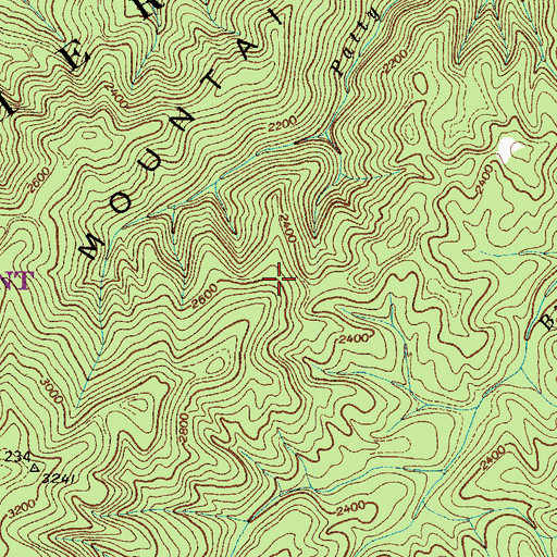 Topographic Map of Patty Ridge Trail, TN