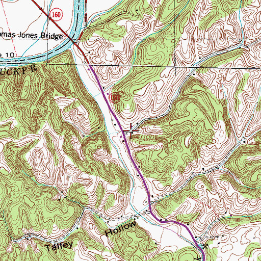 Topographic Map of Sawyer Hollow, TN