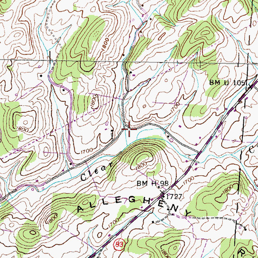 Topographic Map of Tucker Hollow, TN