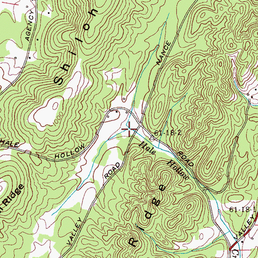 Topographic Map of Hale Hollow, TN