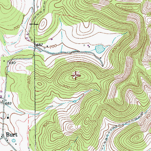 Topographic Map of Robinson Ridge, TN