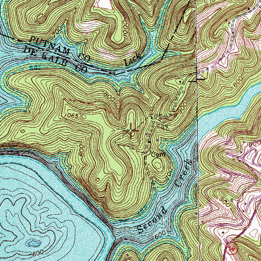 Topographic Map of Maggard Ridge, TN