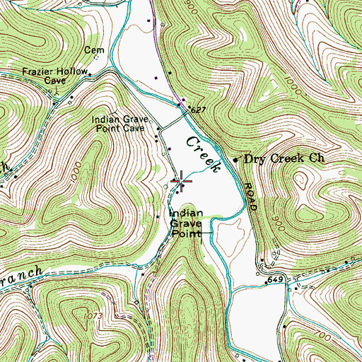 Topographic Map of Wilder Hollow, TN