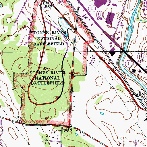 Topographic Map of Mount Olive (historical), TN