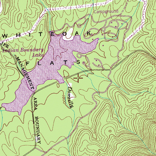 Topographic Map of Moccasin Path Trail, TN