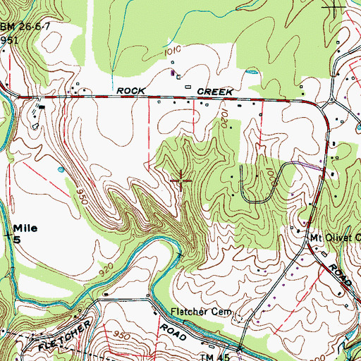 Topographic Map of Estill Springs Division (historical), TN