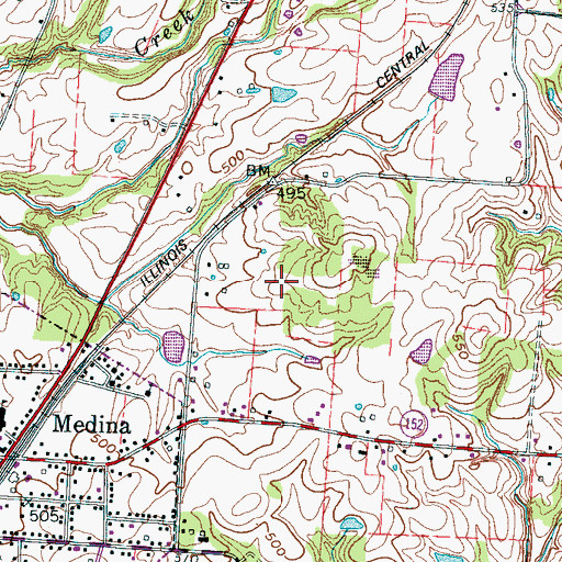 Topographic Map of Medina Division (historical), TN