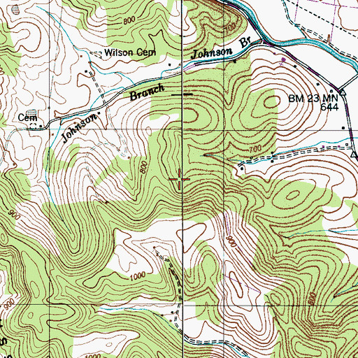 Topographic Map of Boonshill Division (historical), TN
