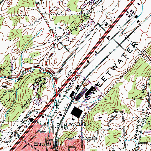 Topographic Map of Athens Division (historical), TN