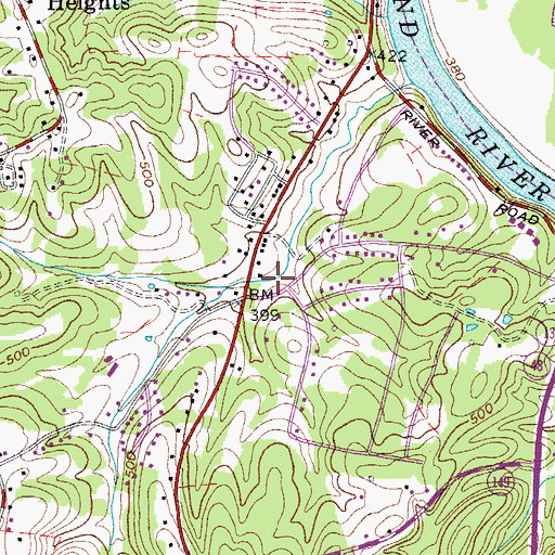 Topographic Map of Cumberland Heights Division (historical), TN
