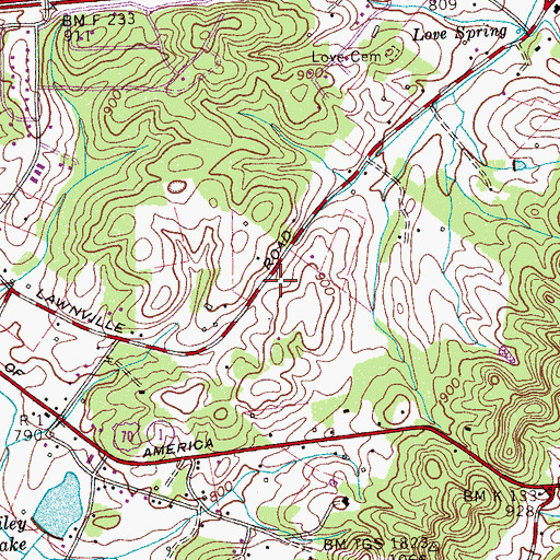 Topographic Map of Kingston Division (historical), TN