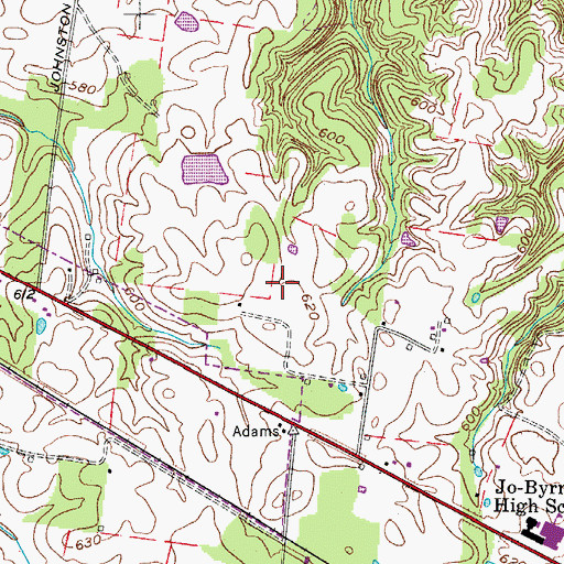 Topographic Map of Adams Division (historical), TN