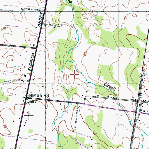 Topographic Map of Christiana Division (historical), TN