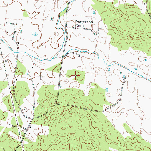 Topographic Map of Lascassas Division (historical), TN